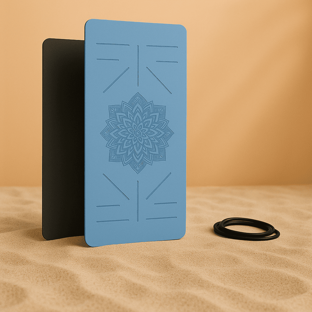 Tapis de Yoga Antidérapant avec Marquage – Écologique & Confortable Relax Vallée